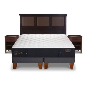 Cama Europea Cic Premium / 2 Plazas / Base Dividida + Set De Maderas