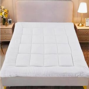 Cubrecolchon Acolchado 1.5 Plazas Blanco