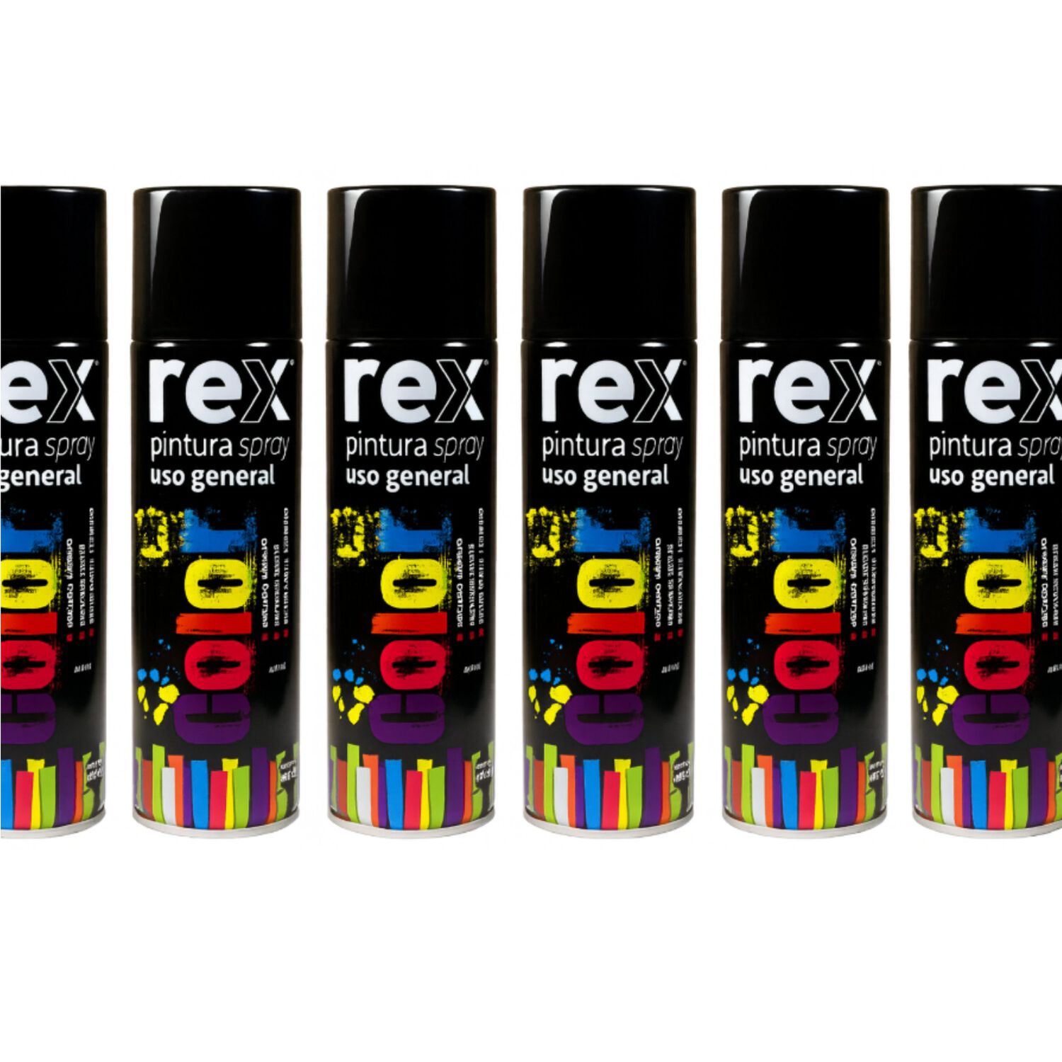 Pintura En Spray Uso General Secado R&aacute;pido Rex 400ml Negra image number 2.0