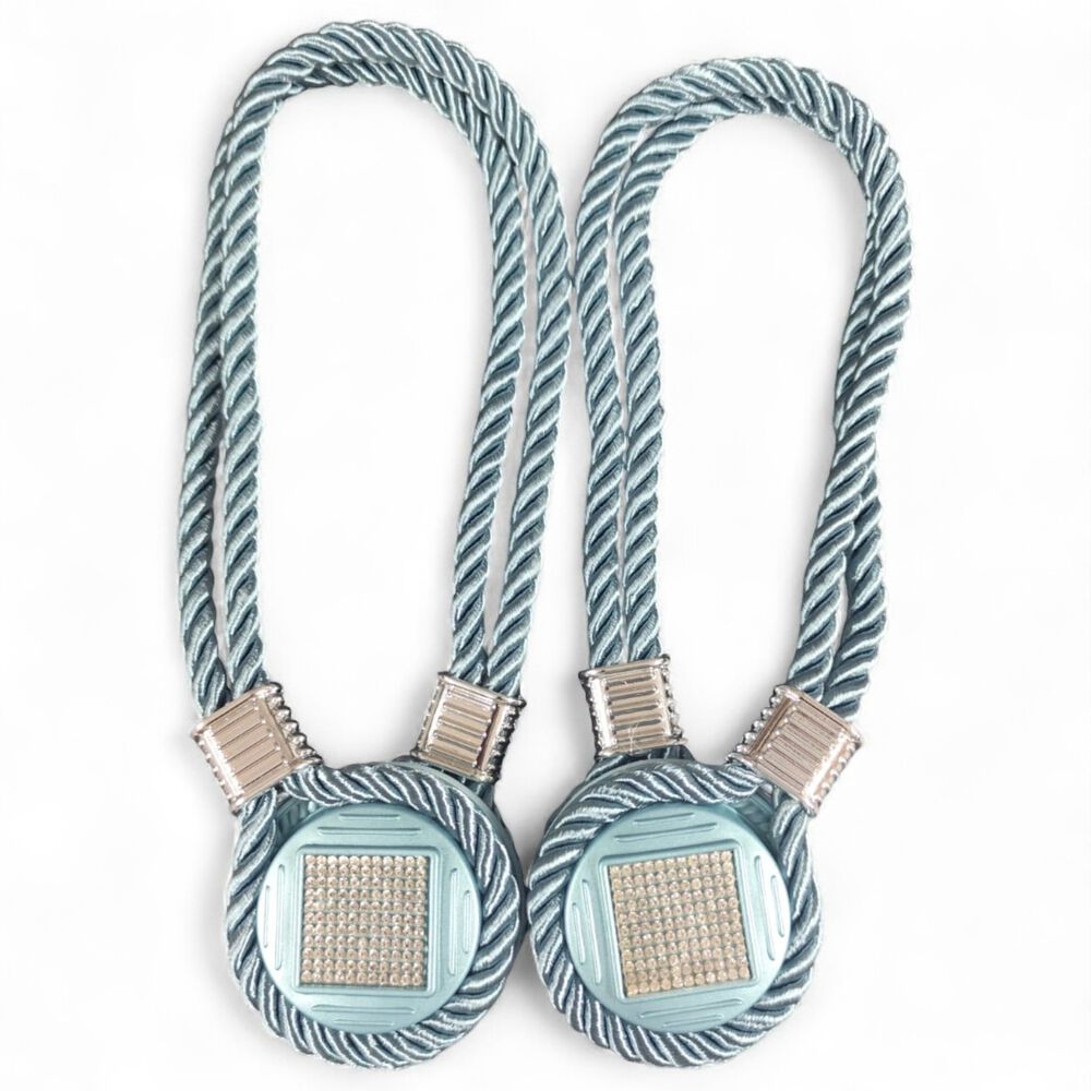 Pack De 02 Sujetadores Magn&eacute;ticos Para Cortinas Joyas Azul Petroleo image number 0.0