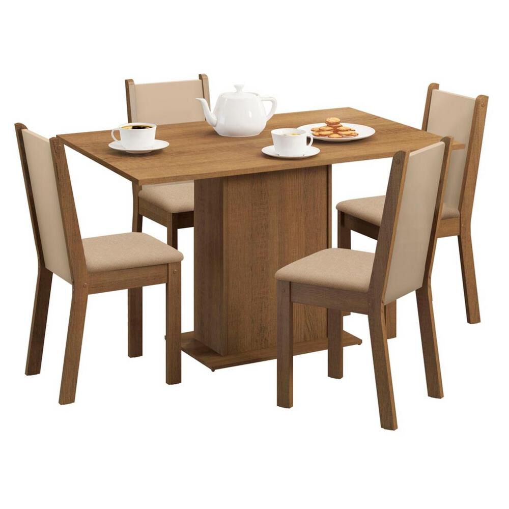 Juego De Comedor Vekkahome Celine / 4 Sillas image number 0.0