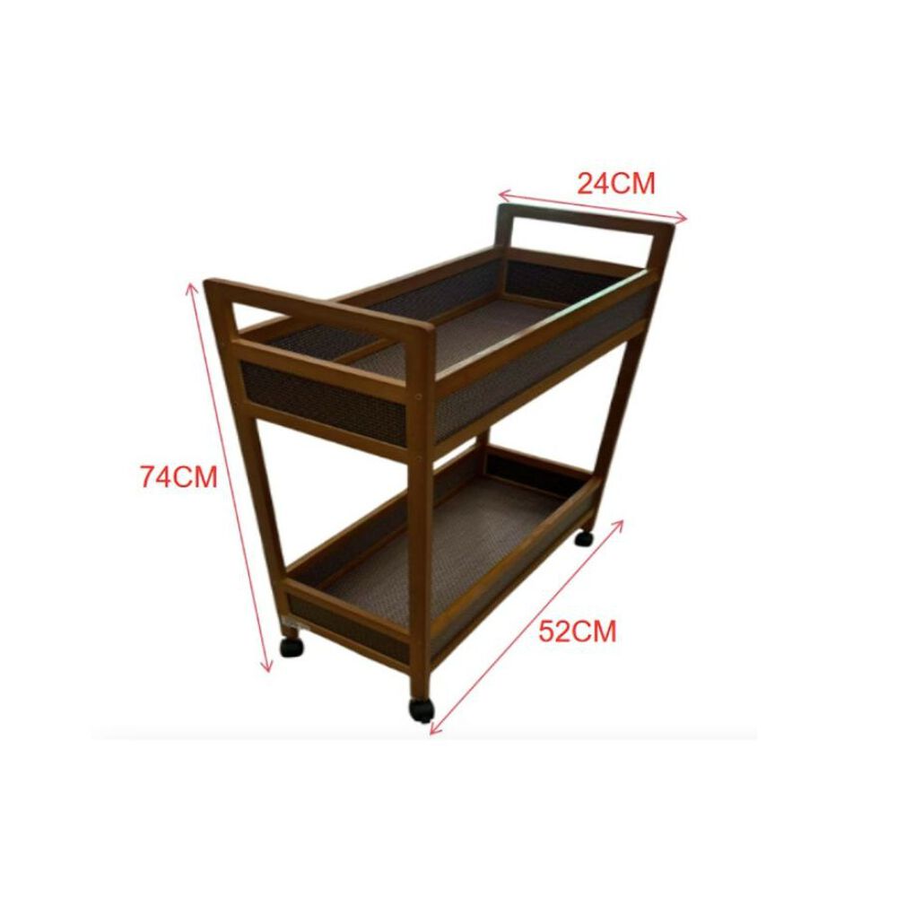 Estante De Almacenamiento 2 Niveles Con Ruedas image number 1.0