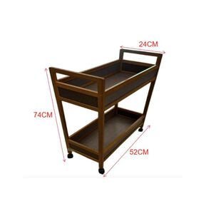 Estante De Almacenamiento 2 Niveles Con Ruedas
