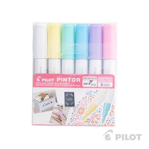 Set 6 Marcadores Pintor Colores Pasteles Punta Extra Fina
