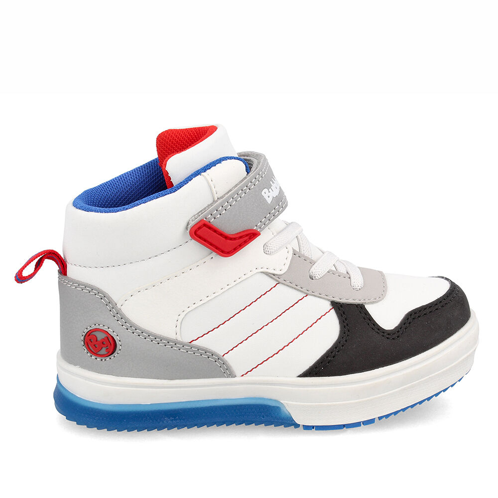 Zapatilla Ni&ntilde;o Bubblegummers Luces Neon Blanco-gris image number 4.0