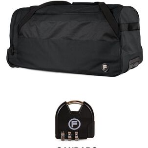 Bolso De Viaje Con Ruedas Kross L 131 Lts Negro + Candado F