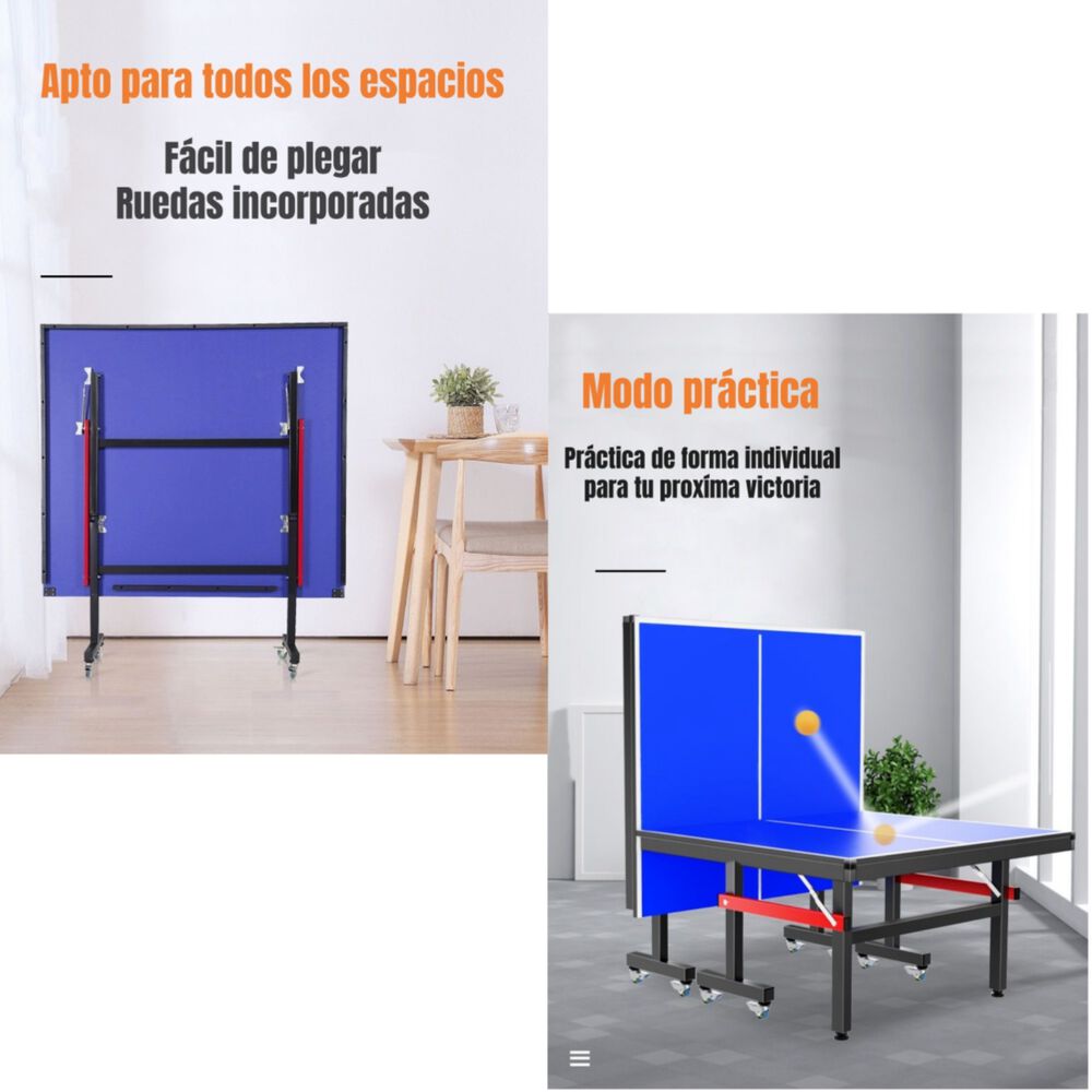 Mesa De Ping Pong Profesional Plegable Accesorios Lubabycas image number 3.0