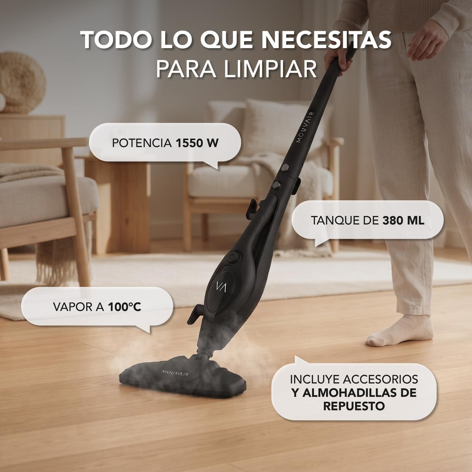 Mopa A Vapor 8 En 1 Mouvair Steam image number 5.0