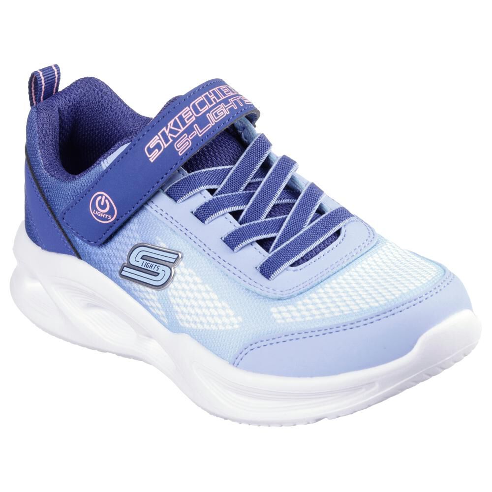Zapatilla Infantil Con Luces Niña Skechers Sola Glow Navy image number 0.0