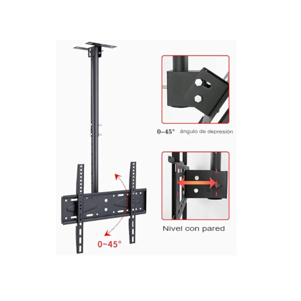 Soporte Tv Techo O Pared Ajustable 20 A 55" Rotaci&oacute;n 360&deg; image number 5.0