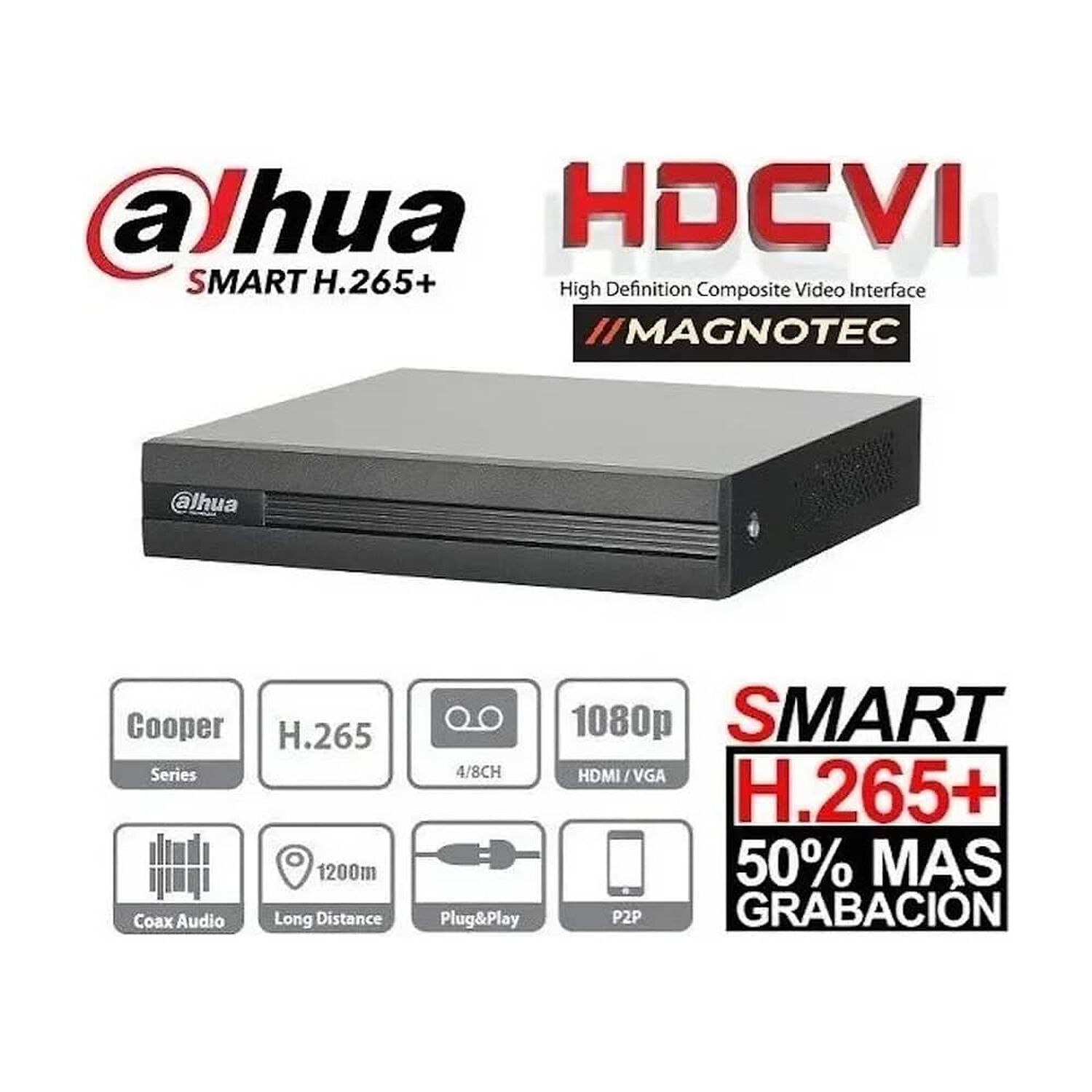 Kit Profesional Dahua Interior 8 Ch + 8 Cam 720p + 1tb image number 1.0