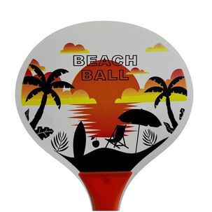 Set De Paletas De Playa Madera Mediana + 1 Pelota