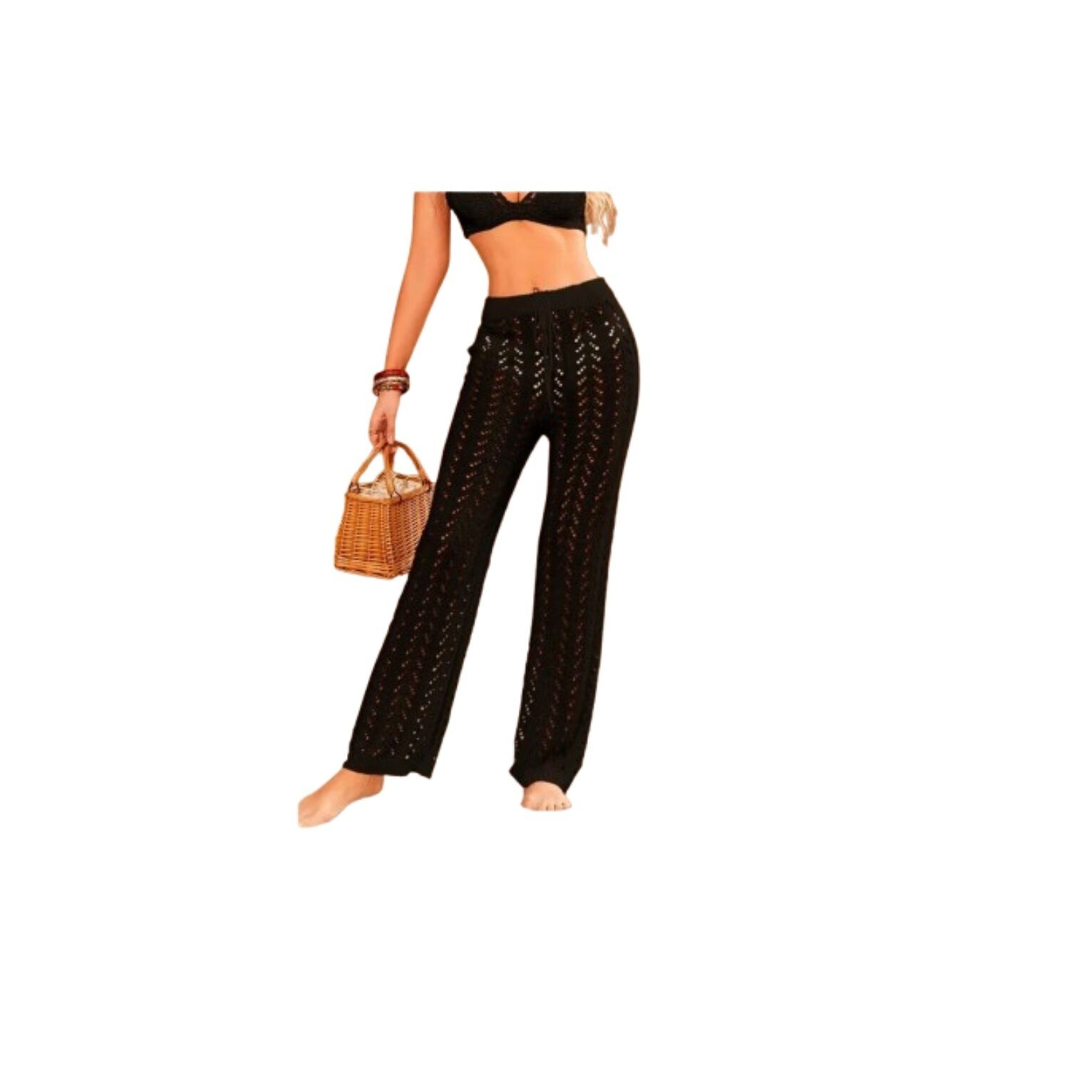 Pantalon Playero Tejido Cordon Delantero Pareo image number 6.0