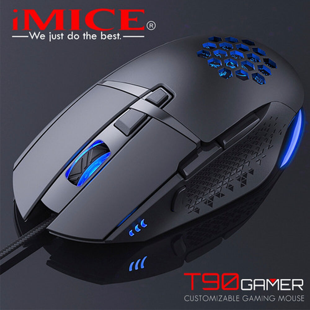 Mouse Gamer Premium Imice T90 7200 Dpi Rgb Shooter image number 7.0