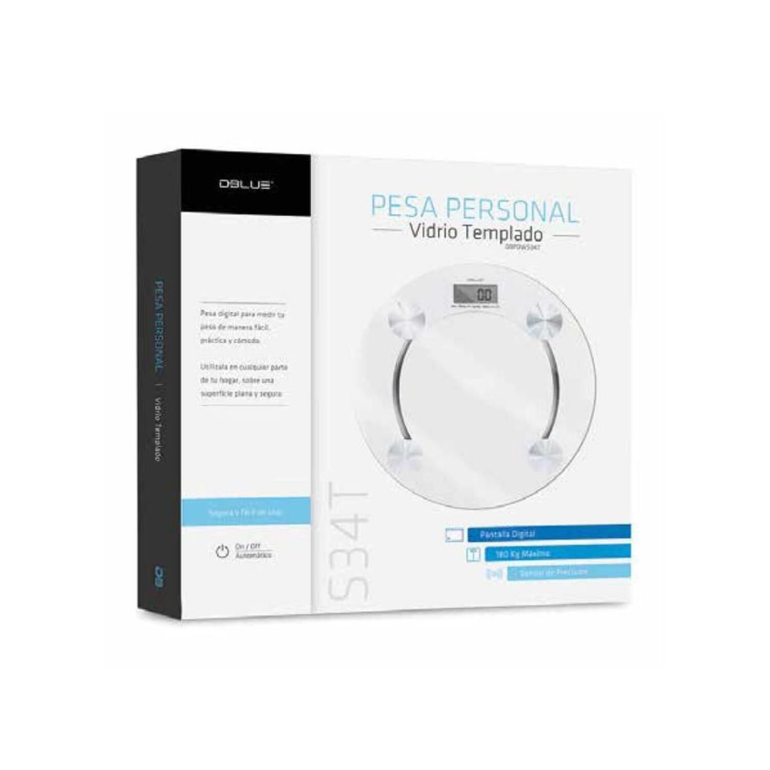 Pesa Balanza Digital De Ba&ntilde;o Redonda Lcd 180kg Dblue image number 2.0