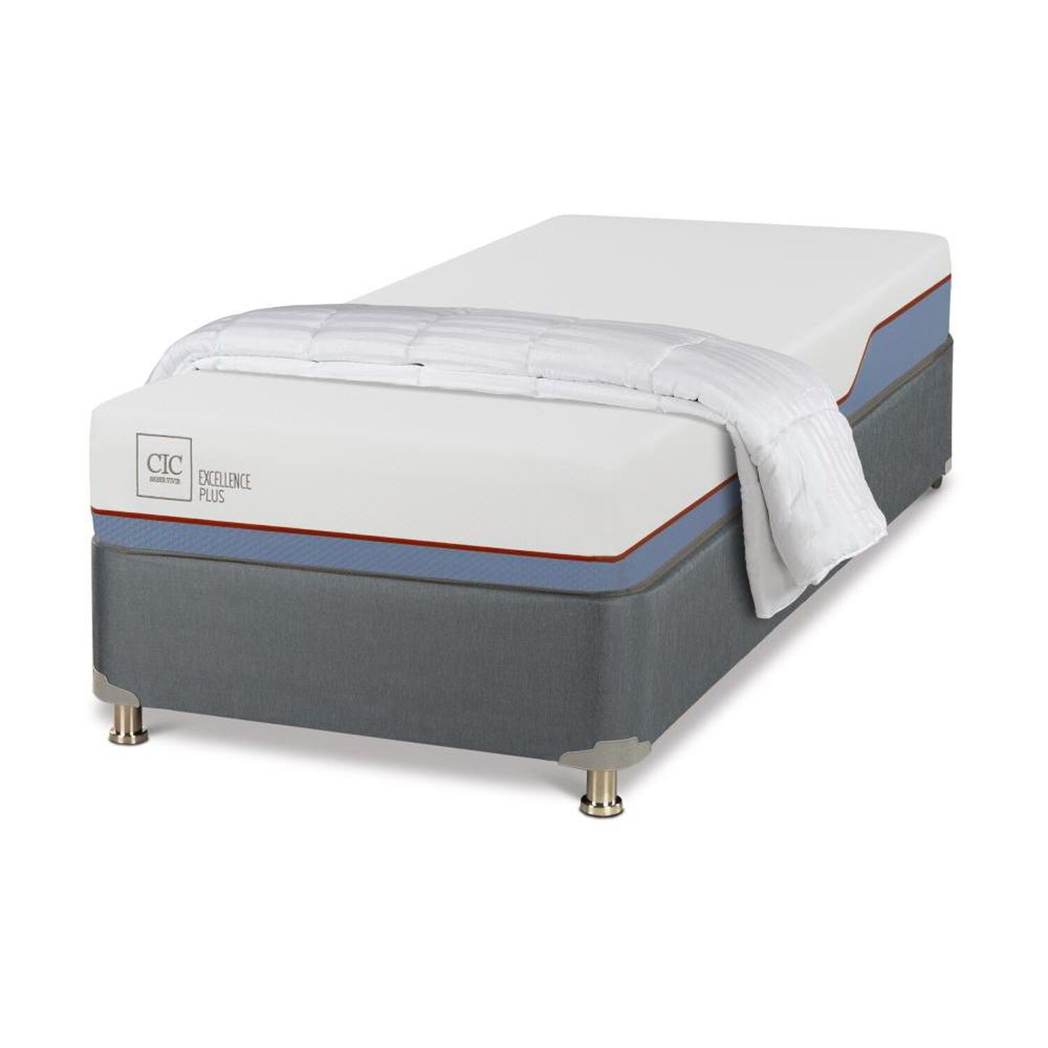 Cama Americana Cic Excellence Plus / 1 Plaza / Base Normal + Plum&oacute;n image number 2.0