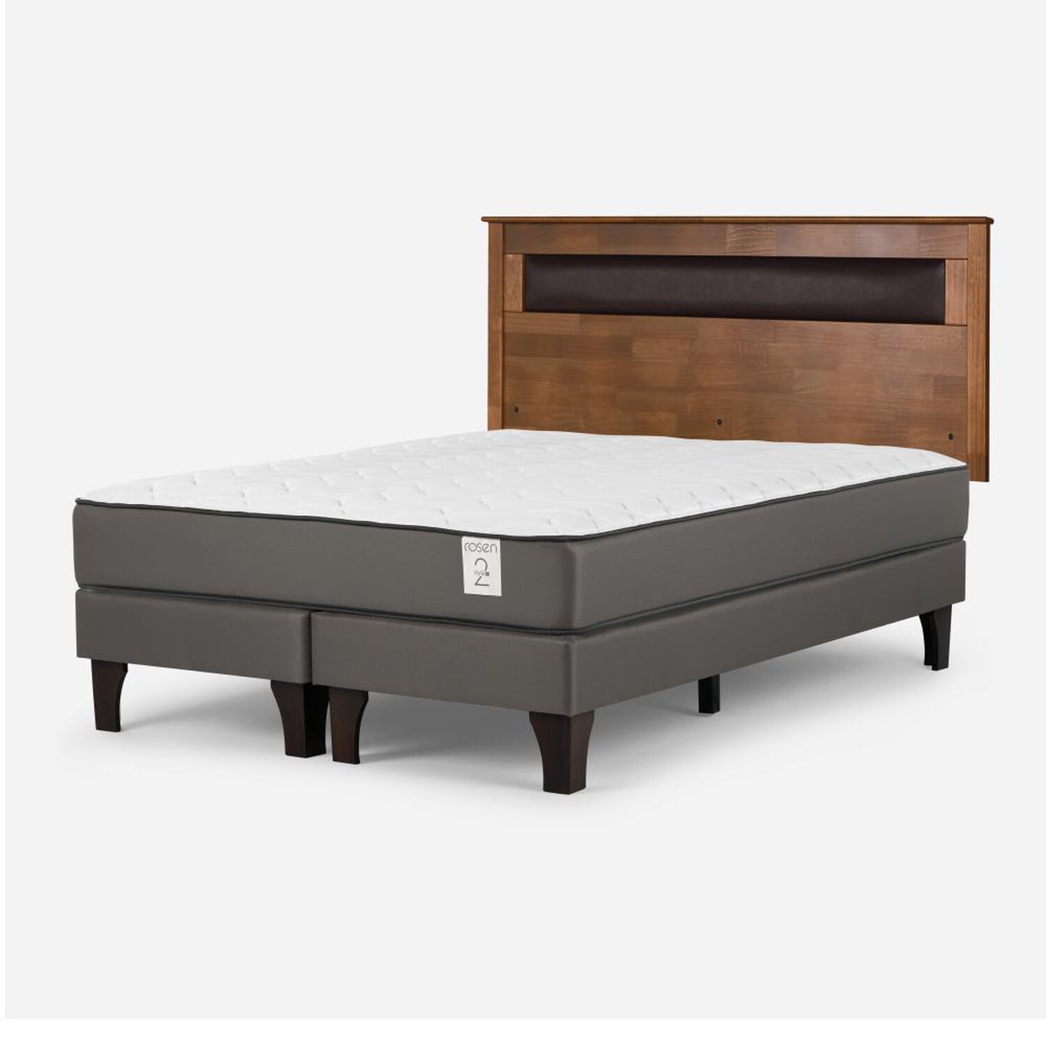 Cama Europea Rosen New Style 2 Plus / King / Base Dividida + Respaldo image number 2.0