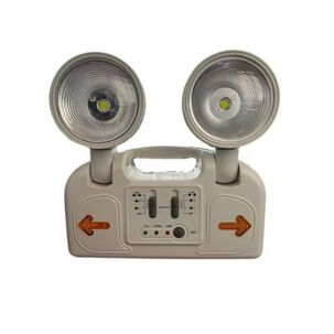 Lámpara Emergencia 2 Focos Recargable Luz Led