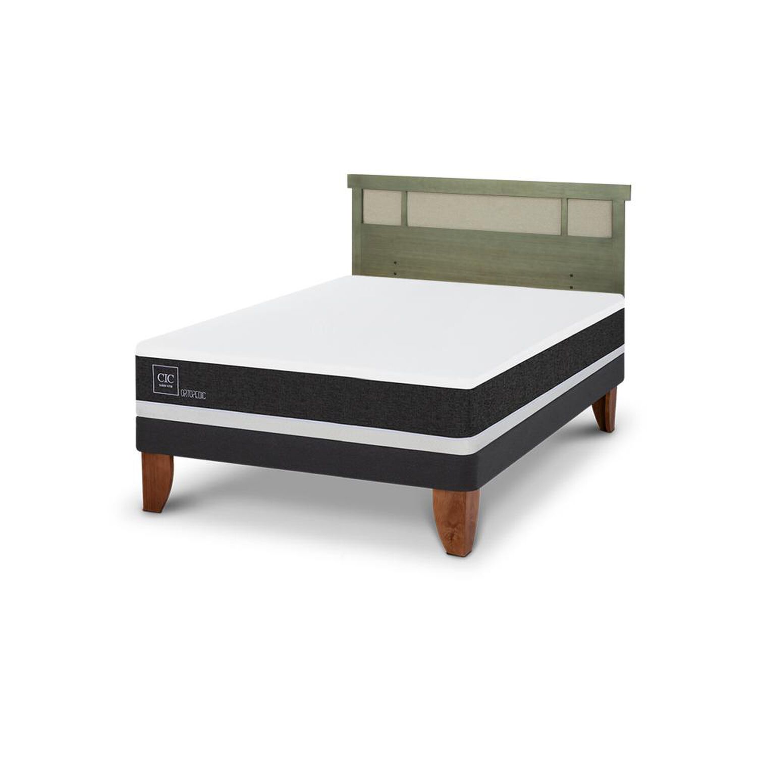Cama Europea Cic Ortopedic / 2 Plazas / Base Normal + Respaldo image number 5.0