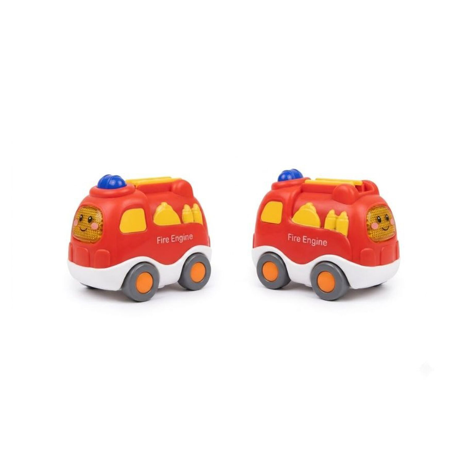 Set 2 Autos Juguete Cartoon Car Bombero Cami&oacute;n Beb&eacute; image number 2.0
