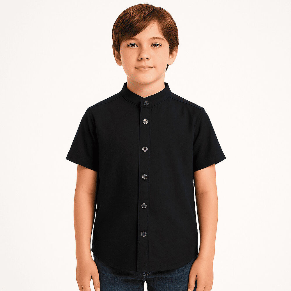 Camisa Niño Lino Manga Corta Fresca Y Elegante image number 2.0