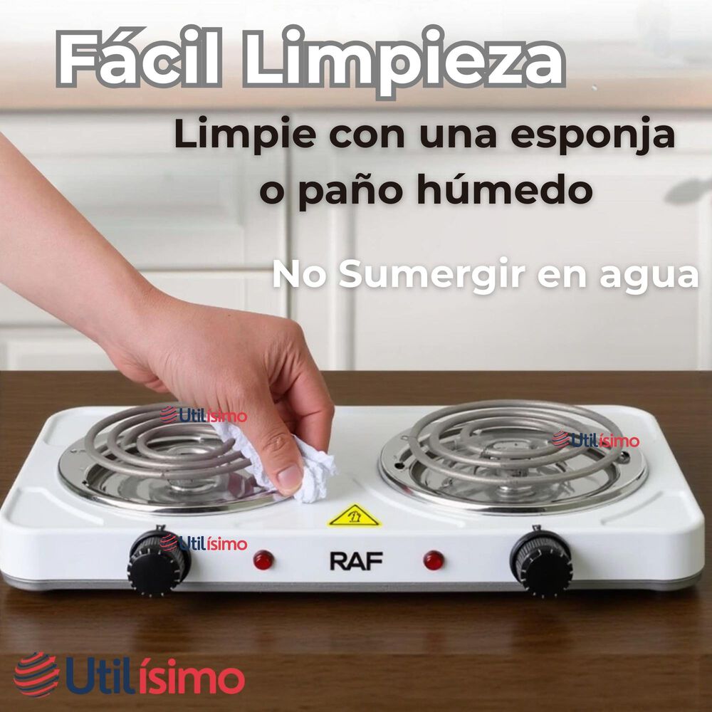 Cocina Eléctrica 2 Platos 2000w Cocinilla Portátil Blanco image number 4.0