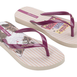 Sandalia Mujer Beige/morado Love Pets Ipanema