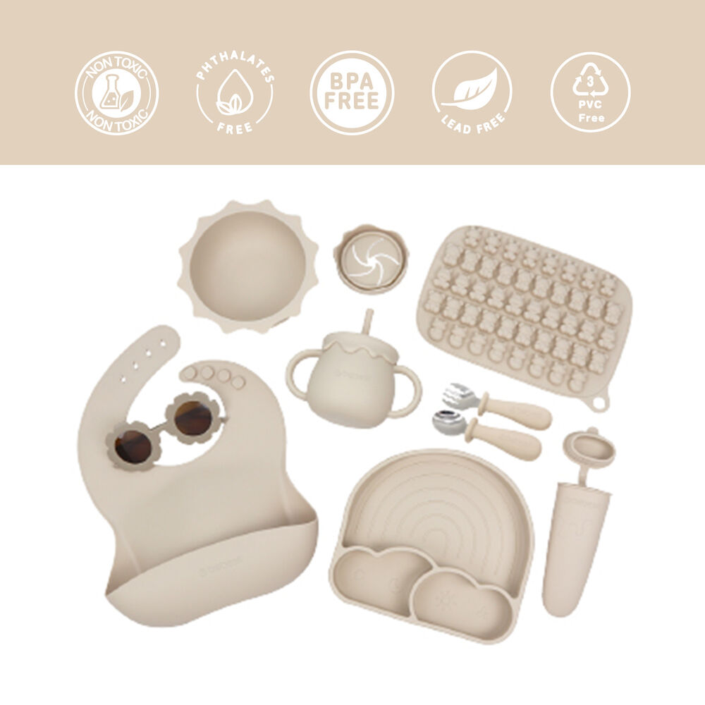 Set Alimentación Summer Silicona Beige image number 6.0