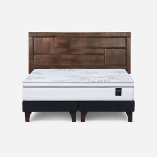 Cama Europea Rosen Art 4 + Respaldo Dolce / King / Base Dividida + Respaldo