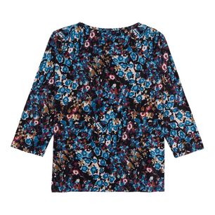 Polera Full Print Manga Larga Cuello Redondo Mujer Lesage