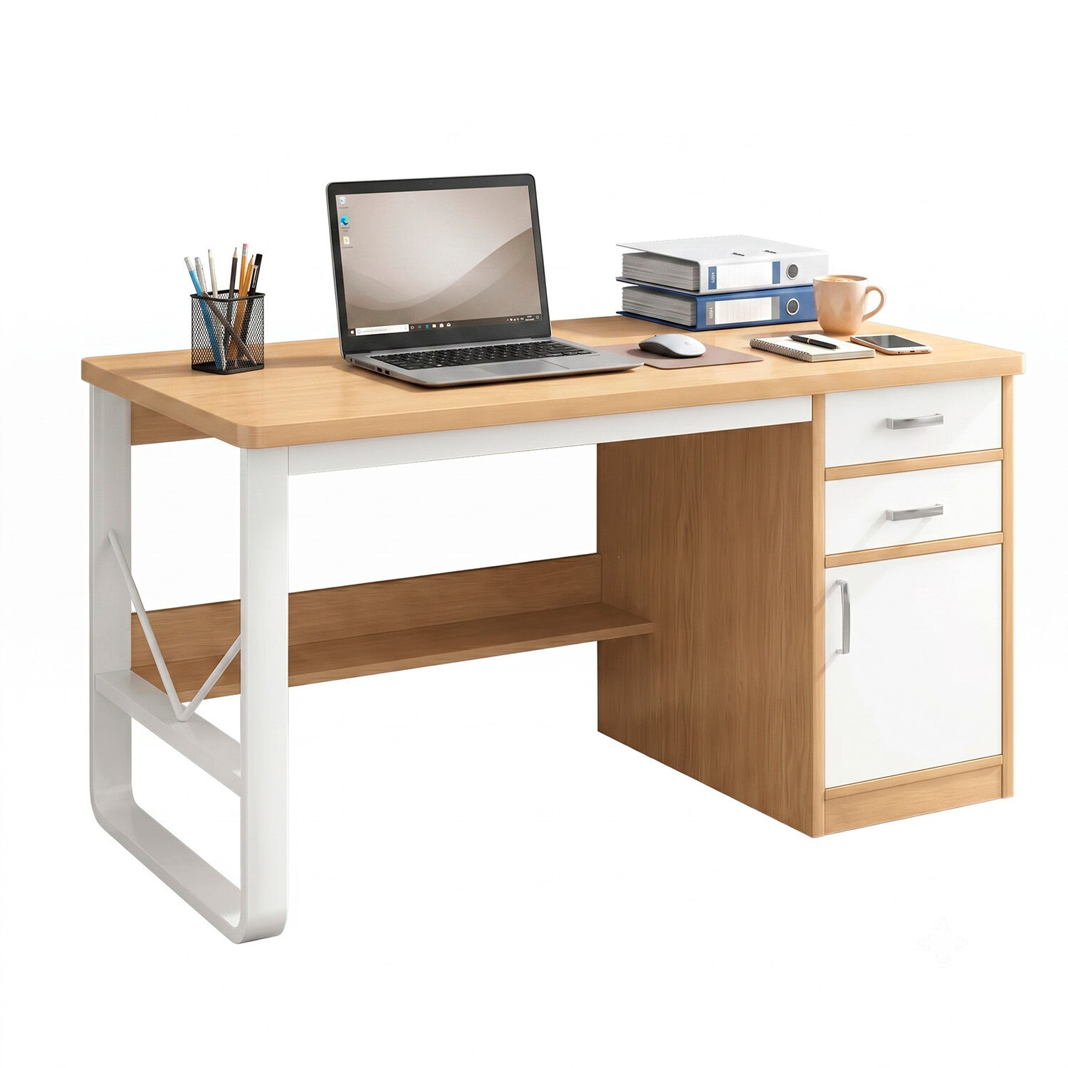 Escritorio 100cm Home Office Con Cajones Puerta Y Gabinete image number 0.0