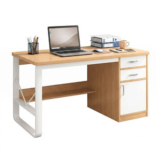 Escritorio 100cm Home Office Con Cajones Puerta Y Gabinete