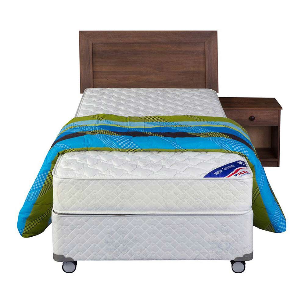 Cama Americana Flex New Entree / 1.5 Plazas / Bn + Set + Textil image number 1.0