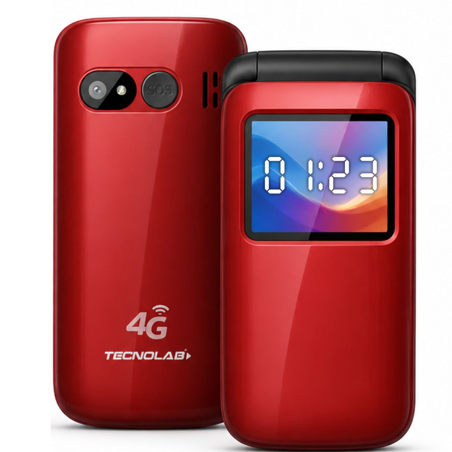 Tel&eacute;fono Senior Adulto Mayor Almeja Red 4g 456r image number 1.0