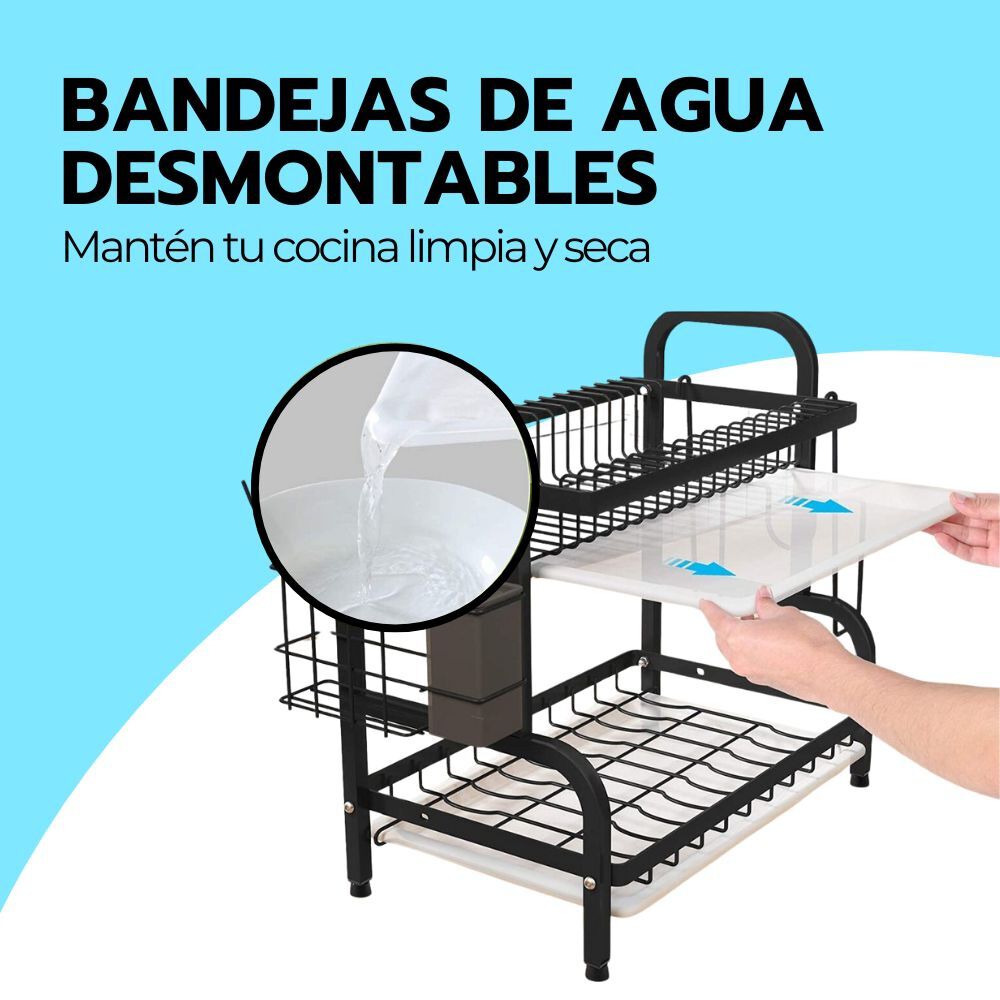 Secador Escurridor De Loza Platos 2 Niveles image number 5.0