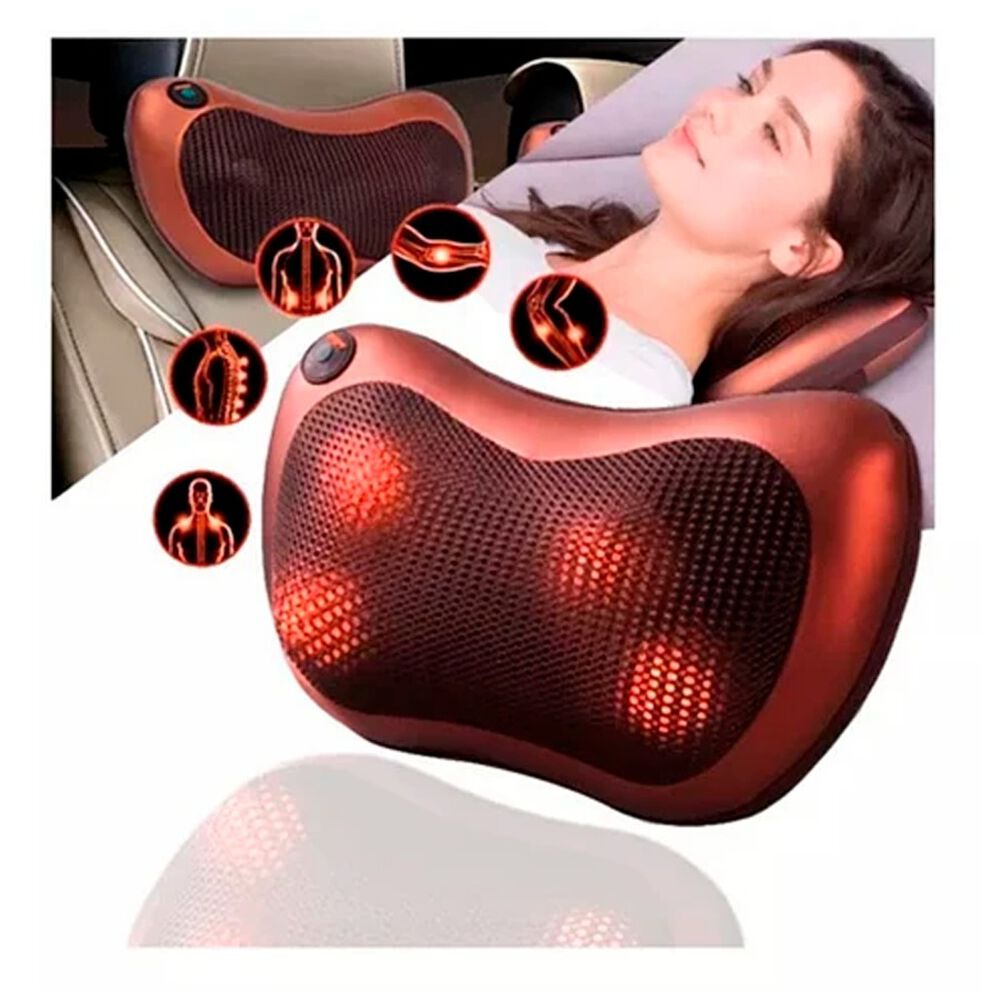 Masajeador El&eacute;ctrico Almohada Coj&iacute;n Lumbar Cuello Piernas image number 1.0