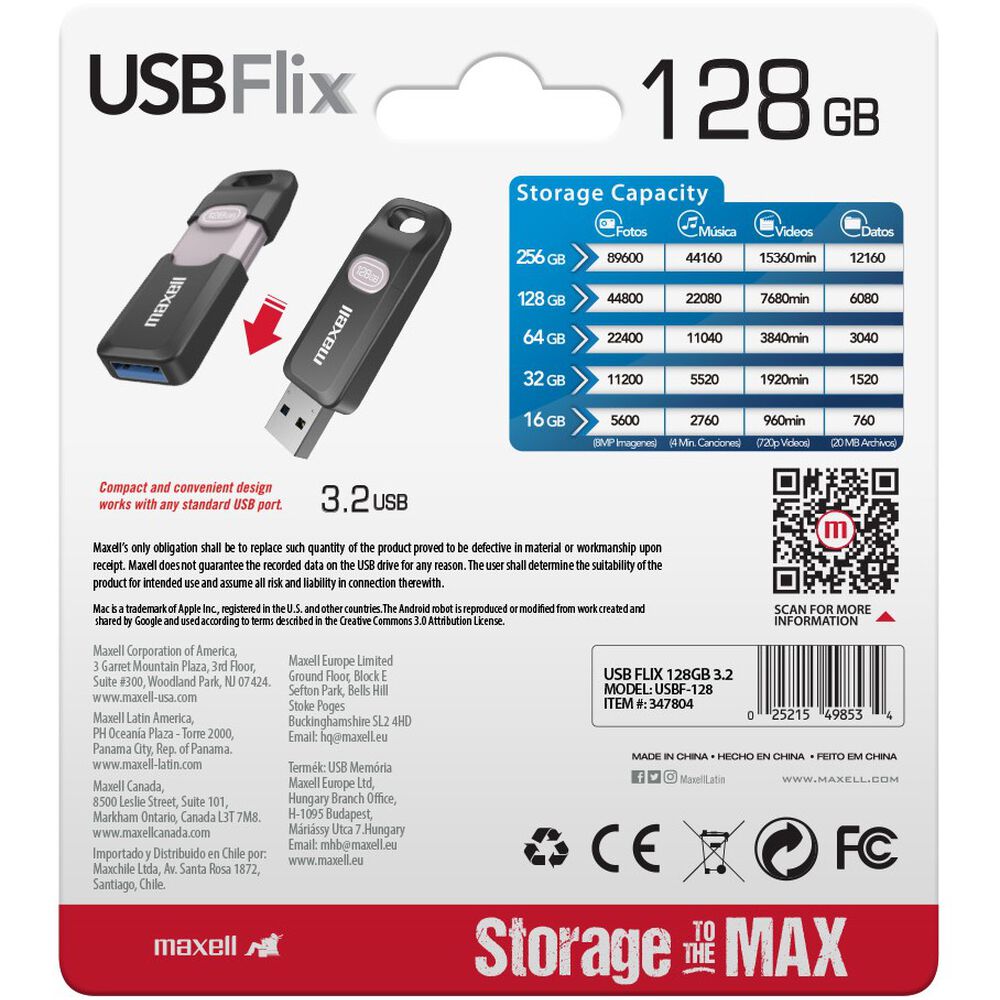 Pendrive Maxell Flix 128gb 3.2 image number 3.0