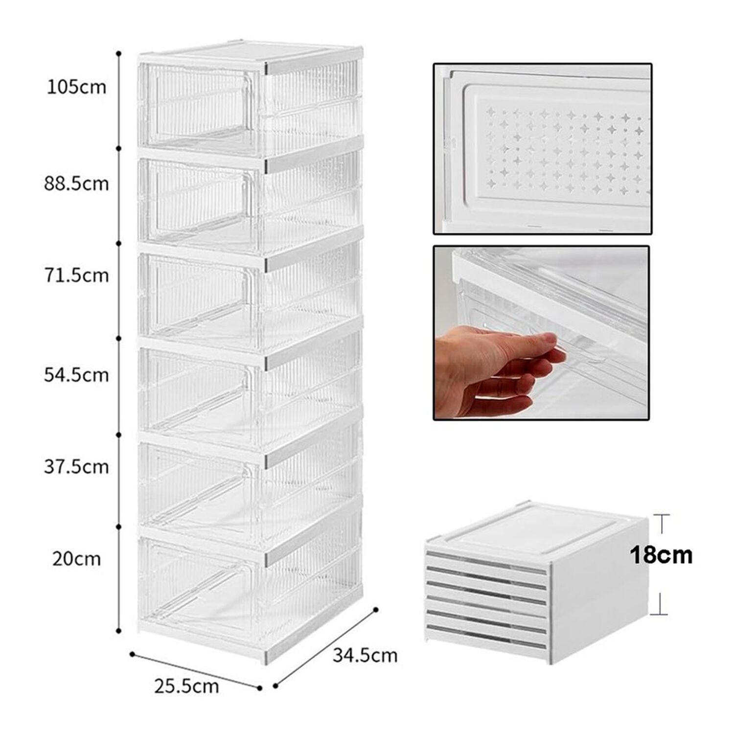 Estante Organizador Zapatero 6 Niveles 25.5x34.5x105cm image number 2.0