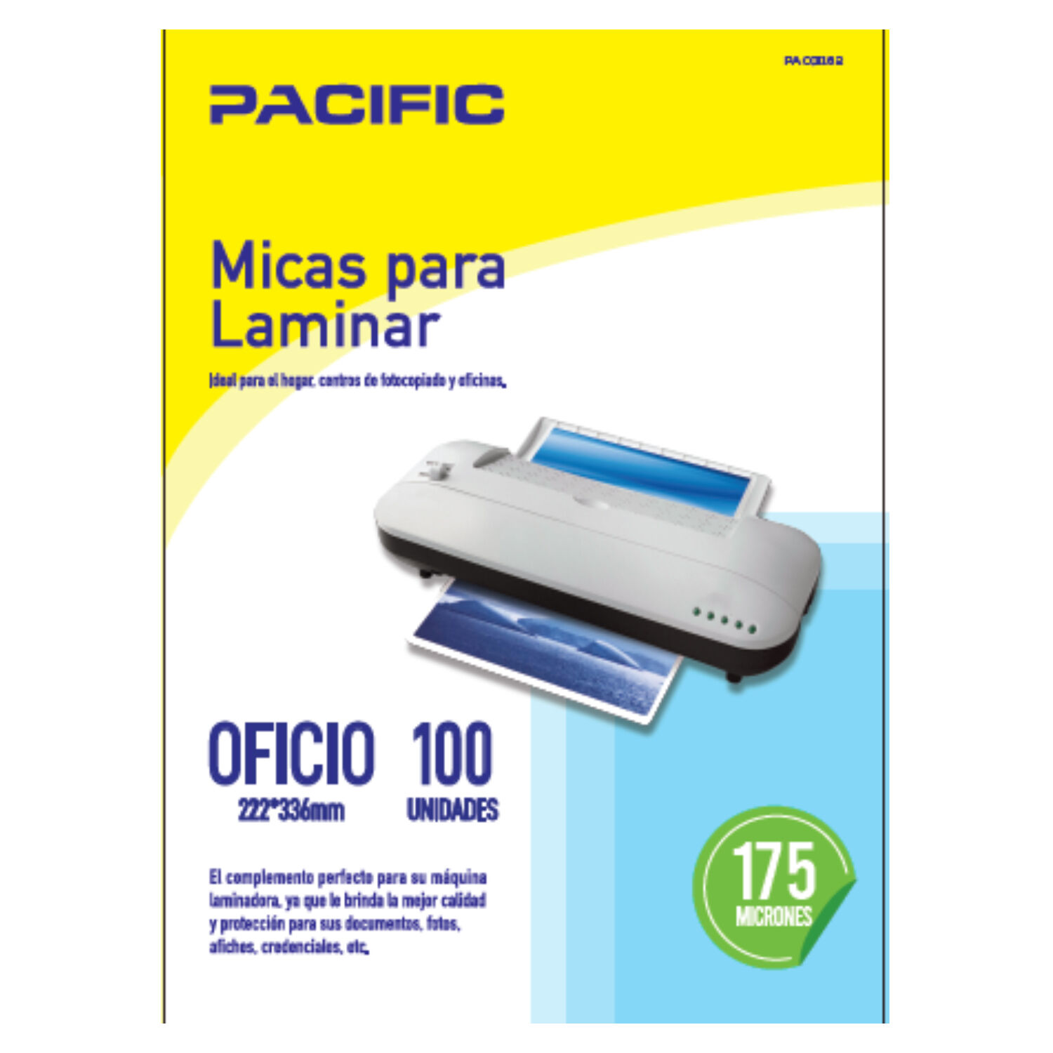 100 Laminas Micas Termolaminadora Oficio 175 Micrones - Ps image number 0.0