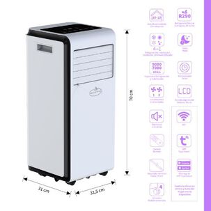 Aire Acondicionado Port&aacute;til Wifi 9000 Btu Ld 9wf Pro White