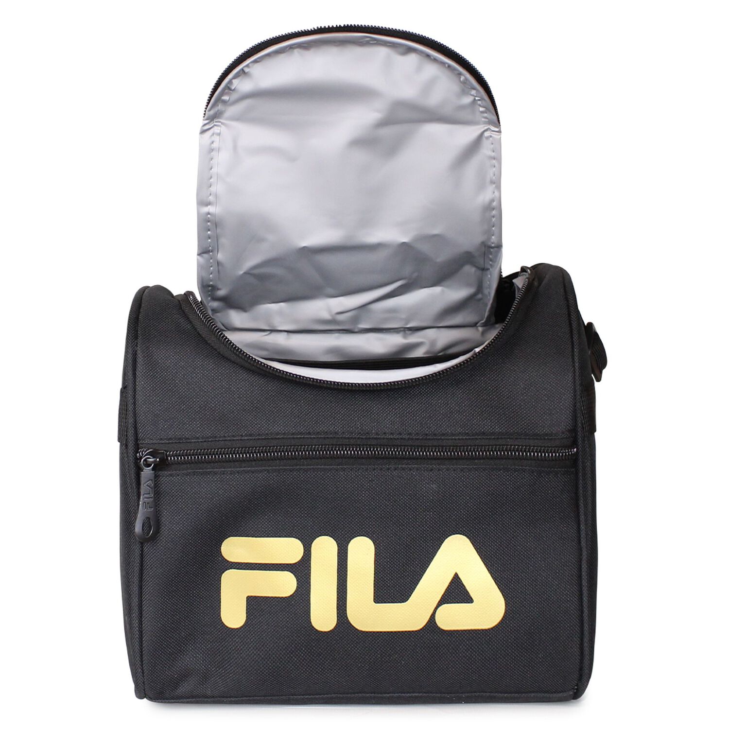 Pack Fila Mochila 16lts Urbanix + Lonchera T&eacute;rmica Bonet Negro-gold image number 1.0