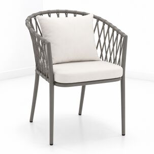 Silla De Terraza Trame - Aluminio Y Cuerda