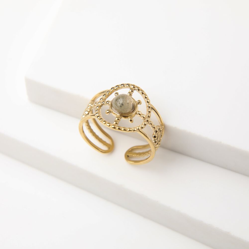 Anillo 19v69 Dorado Mujer Str115 image number 0.0