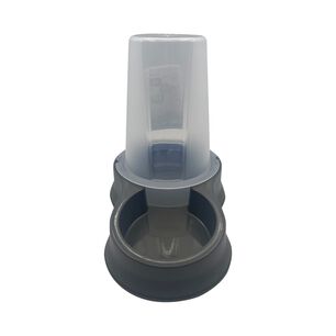 Dispensador Mascota Agua Y Comida 1,5 L Negro Plastiken