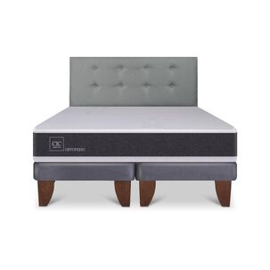 Cama Europea Cic Ortopedic / 2 Plazas / Base Dividida + Respaldo