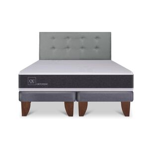 Cama Europea Cic Ortopedic / 2 Plazas / Base Dividida + Respaldo