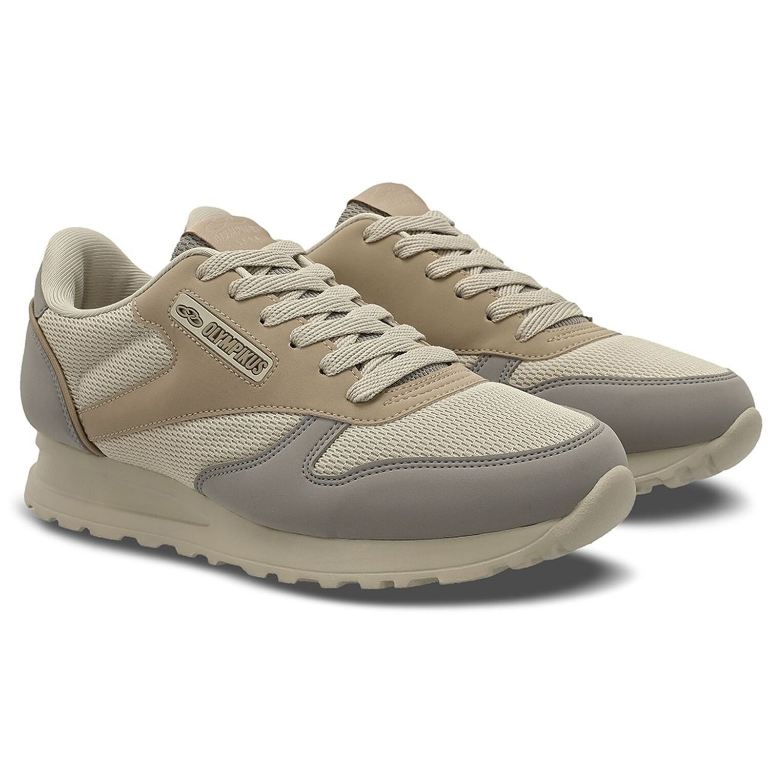 Zapatilla Hombre Jogging 101 Beige/gris image number 1.0