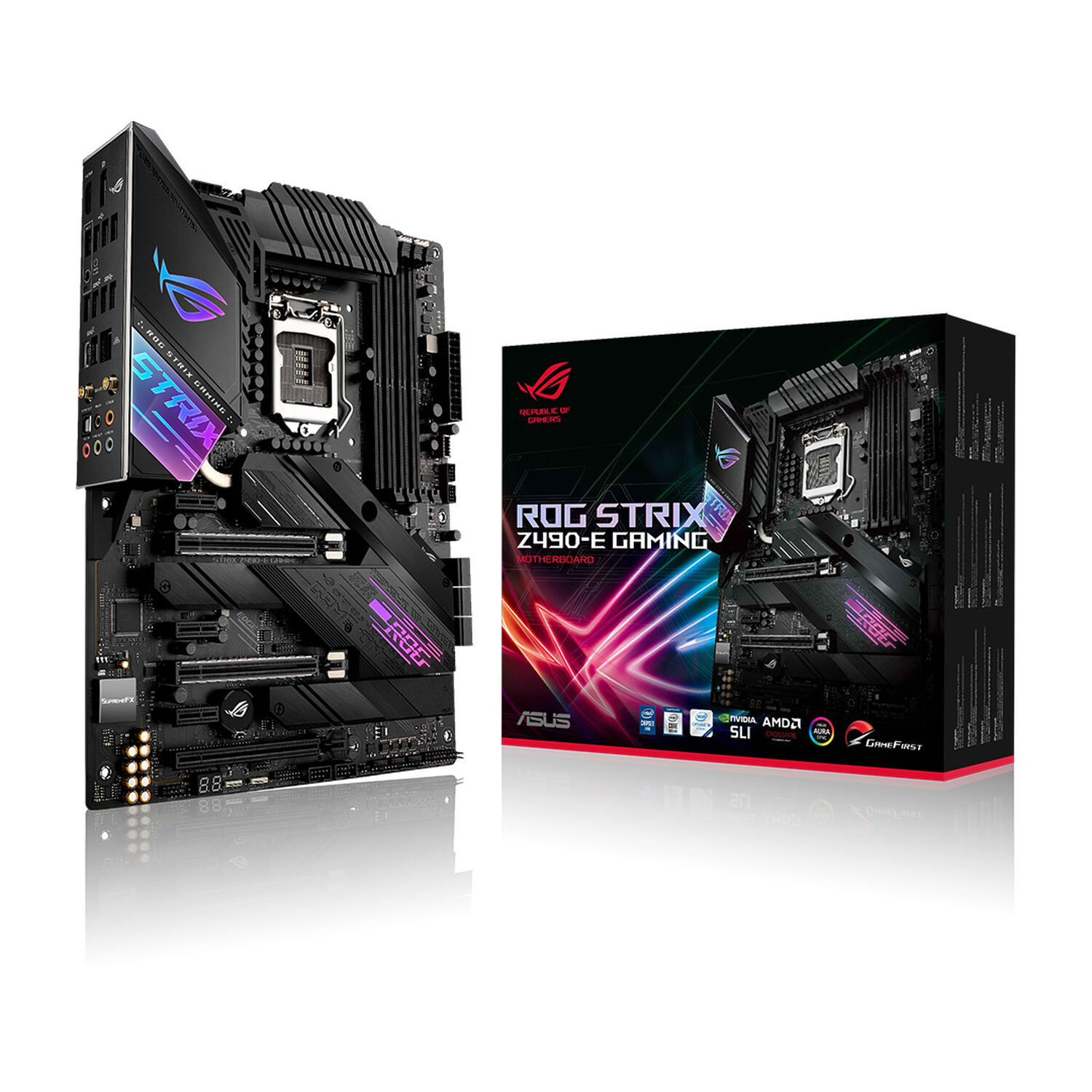 Asus Rog Strix Z490-e Gaming Lga 1200 Atx Placa Madre [caja Da&ntilde;ada] image number 0.0