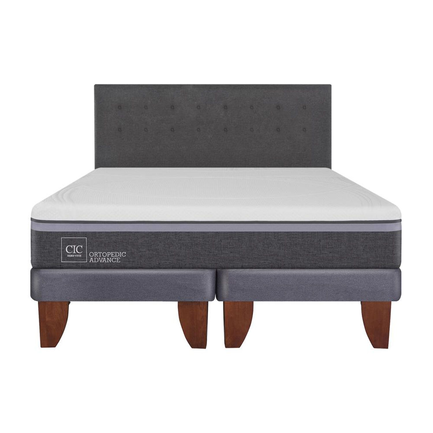 Cama Europea Cic Ortopedic Advance / King / Base Dividida + Respaldo image number 0.0