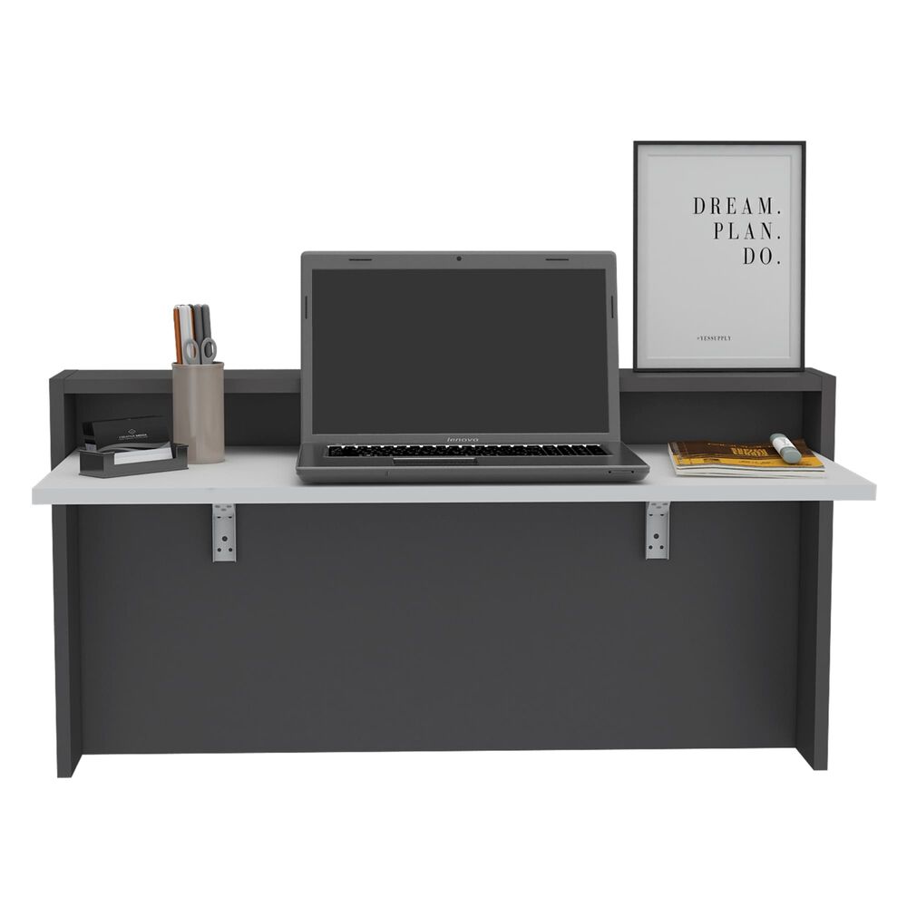 Escritorio Abatible De Pared Fm-040b Blanco Y Plomo image number 3.0